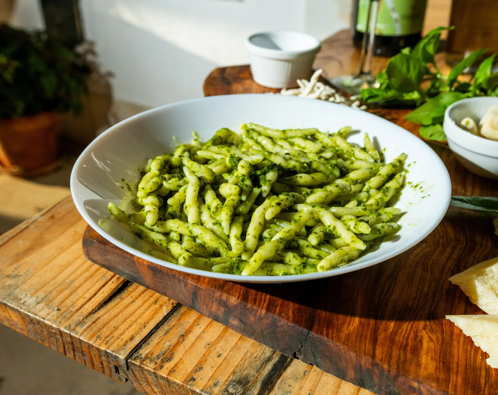 Troffie al Pesto di Basilico BIO at Aqafarina